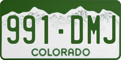 CO license plate 991DMJ