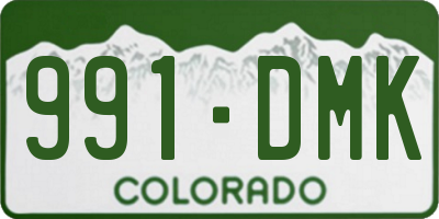 CO license plate 991DMK