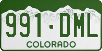 CO license plate 991DML