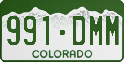 CO license plate 991DMM