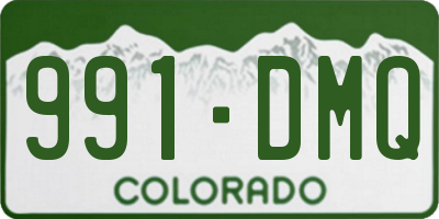 CO license plate 991DMQ