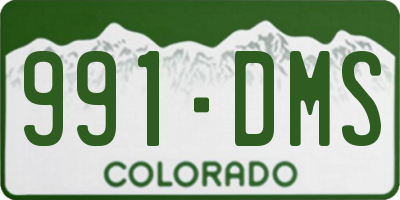 CO license plate 991DMS