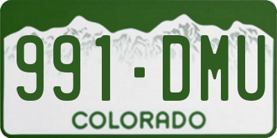 CO license plate 991DMU