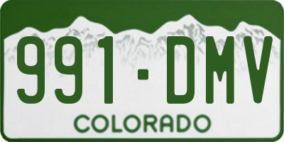 CO license plate 991DMV