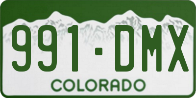 CO license plate 991DMX
