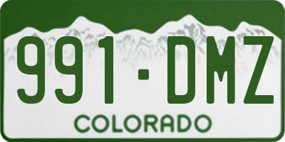 CO license plate 991DMZ