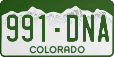 CO license plate 991DNA