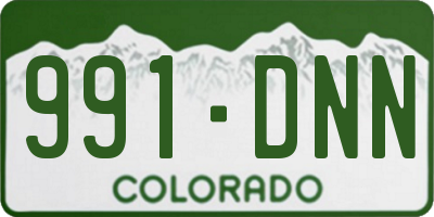 CO license plate 991DNN