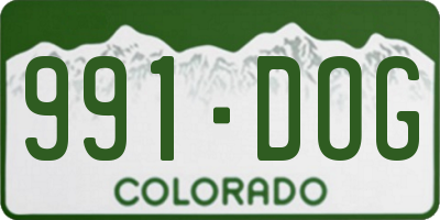 CO license plate 991DOG