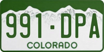 CO license plate 991DPA