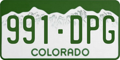 CO license plate 991DPG