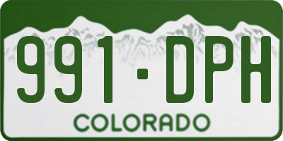 CO license plate 991DPH