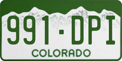CO license plate 991DPI