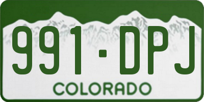 CO license plate 991DPJ