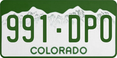 CO license plate 991DPO