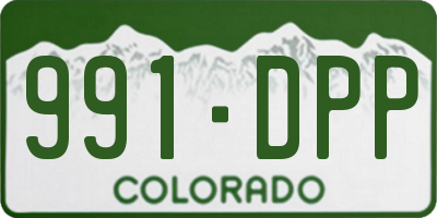 CO license plate 991DPP