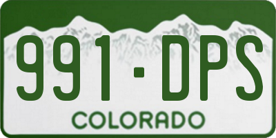 CO license plate 991DPS