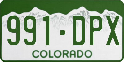 CO license plate 991DPX