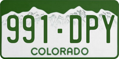 CO license plate 991DPY