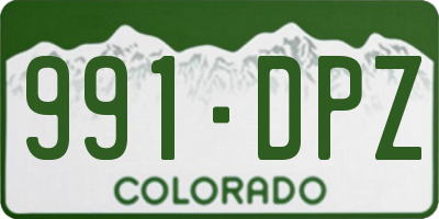 CO license plate 991DPZ