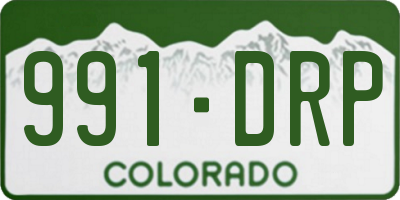 CO license plate 991DRP