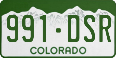 CO license plate 991DSR