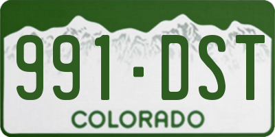CO license plate 991DST