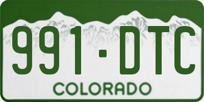 CO license plate 991DTC