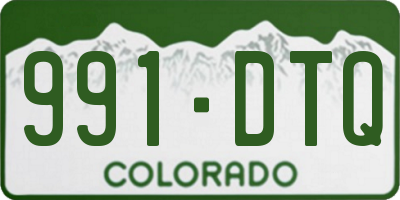 CO license plate 991DTQ