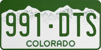 CO license plate 991DTS