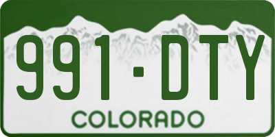CO license plate 991DTY