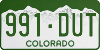 CO license plate 991DUT