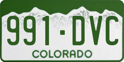 CO license plate 991DVC