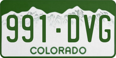 CO license plate 991DVG