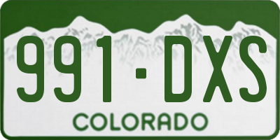 CO license plate 991DXS