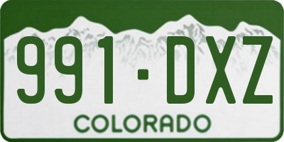 CO license plate 991DXZ