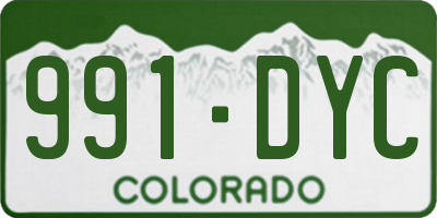 CO license plate 991DYC