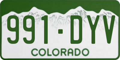 CO license plate 991DYV