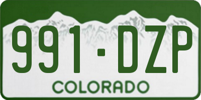 CO license plate 991DZP