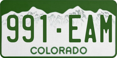 CO license plate 991EAM