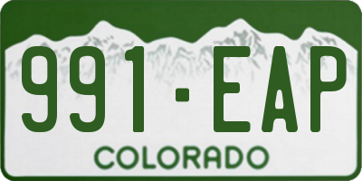 CO license plate 991EAP