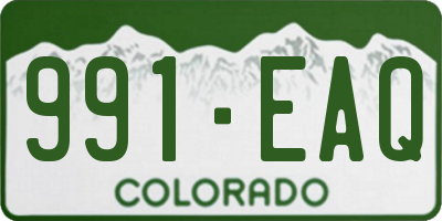 CO license plate 991EAQ