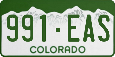 CO license plate 991EAS
