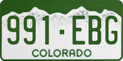CO license plate 991EBG