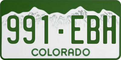 CO license plate 991EBH