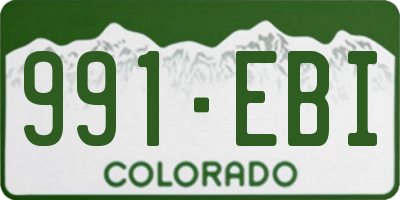 CO license plate 991EBI