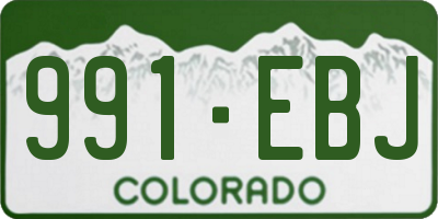 CO license plate 991EBJ