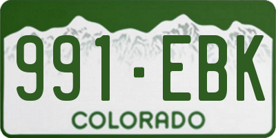 CO license plate 991EBK