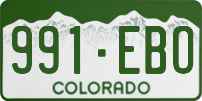 CO license plate 991EBO