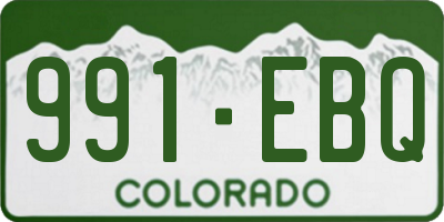 CO license plate 991EBQ
